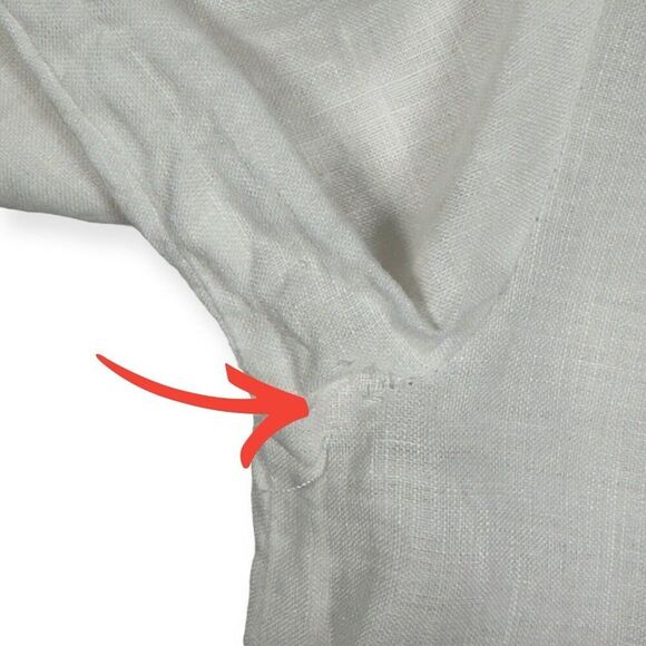 Fedeli‎ Linen Blouse Top Floral Embroidered White Made in Italy Size 40 - Picture 7 of 7